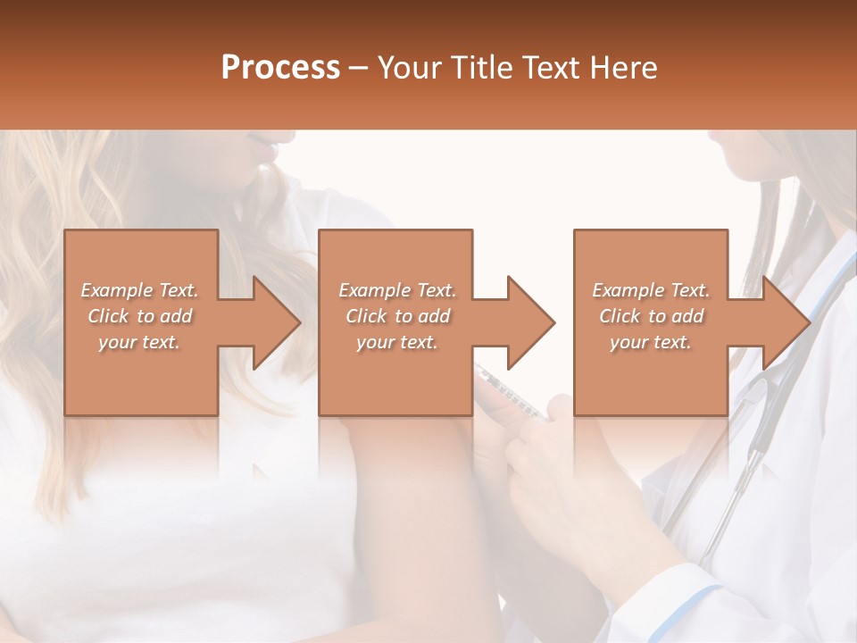 A Woman With A Stethoscope Is Talking To Another Woman PowerPoint Template