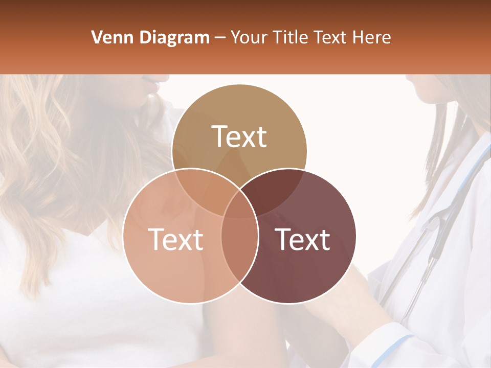 A Woman With A Stethoscope Is Talking To Another Woman PowerPoint Template