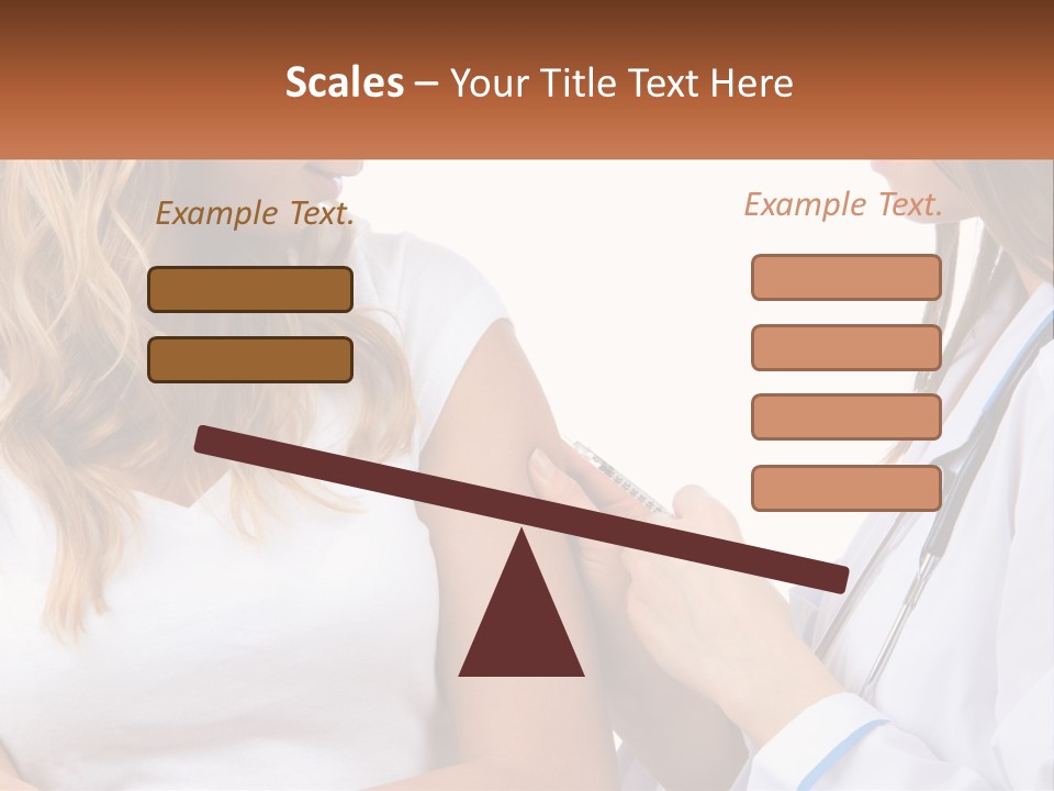 A Woman With A Stethoscope Is Talking To Another Woman PowerPoint Template