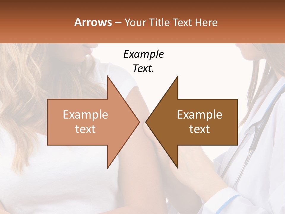 A Woman With A Stethoscope Is Talking To Another Woman PowerPoint Template