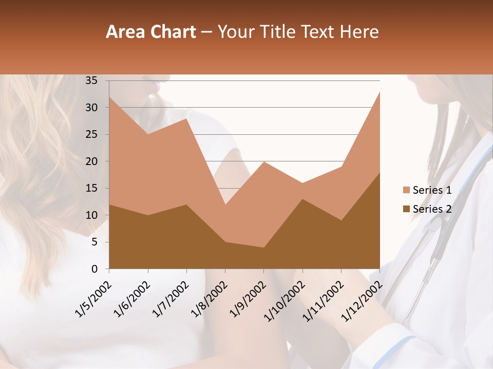 A Woman With A Stethoscope Is Talking To Another Woman PowerPoint Template