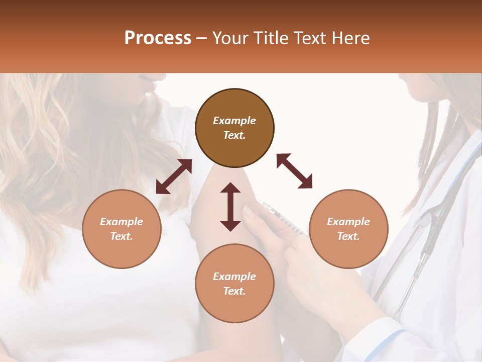 A Woman With A Stethoscope Is Talking To Another Woman PowerPoint Template