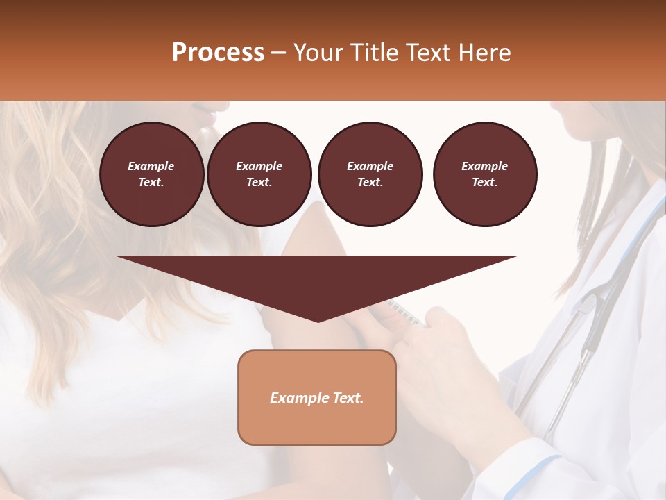 A Woman With A Stethoscope Is Talking To Another Woman PowerPoint Template