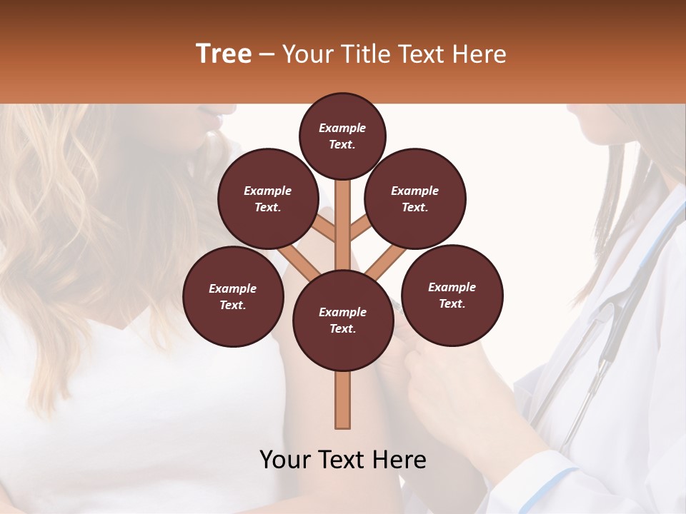 A Woman With A Stethoscope Is Talking To Another Woman PowerPoint Template