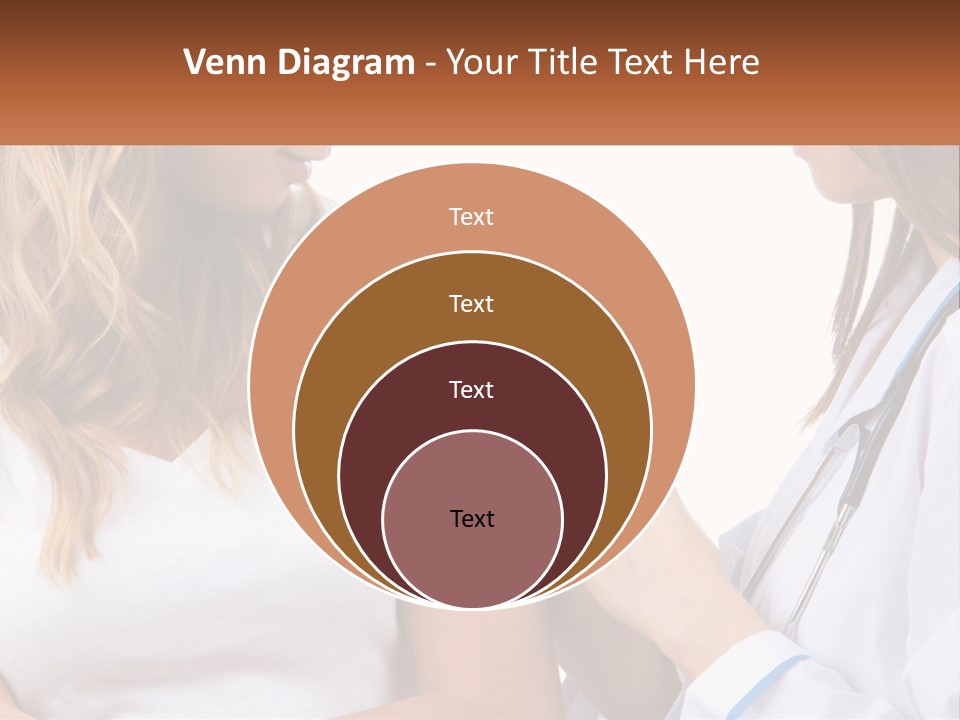 A Woman With A Stethoscope Is Talking To Another Woman PowerPoint Template