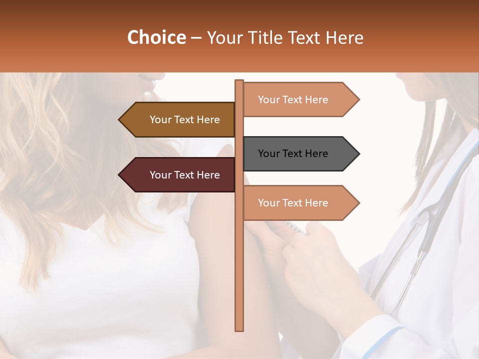 A Woman With A Stethoscope Is Talking To Another Woman PowerPoint Template