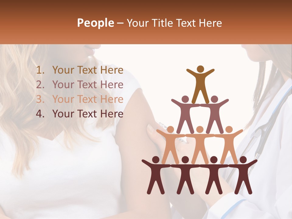 A Woman With A Stethoscope Is Talking To Another Woman PowerPoint Template