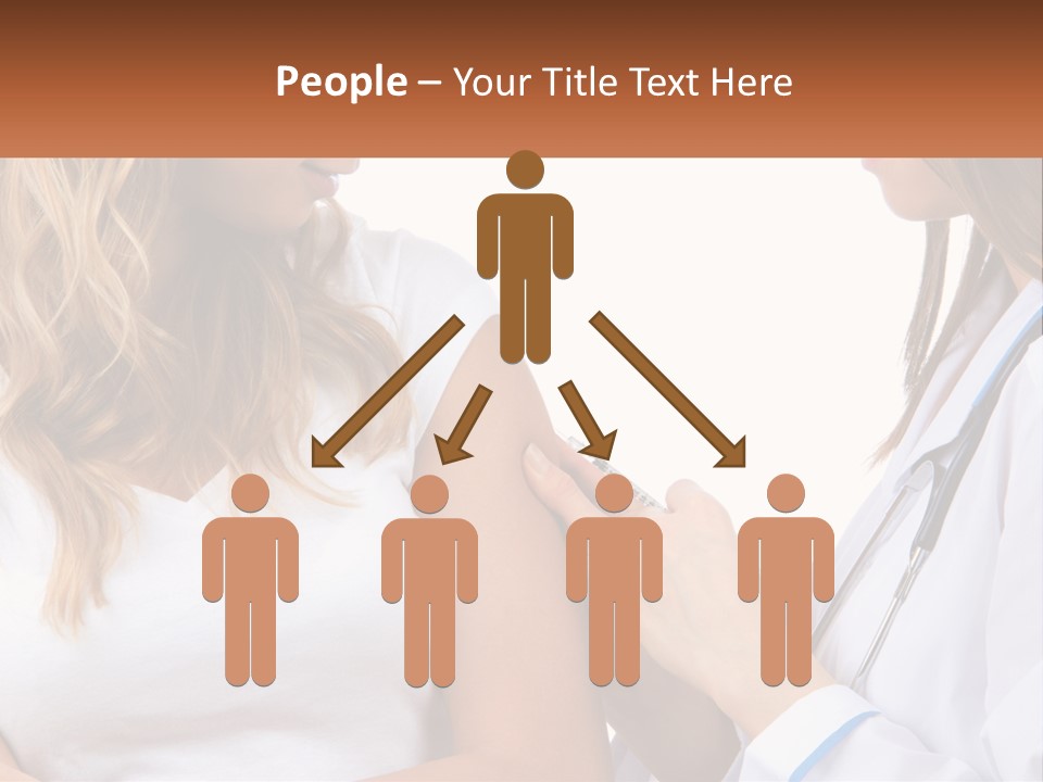 A Woman With A Stethoscope Is Talking To Another Woman PowerPoint Template