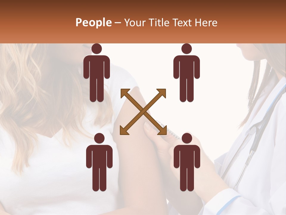 A Woman With A Stethoscope Is Talking To Another Woman PowerPoint Template