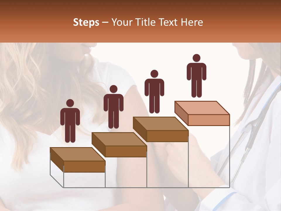 A Woman With A Stethoscope Is Talking To Another Woman PowerPoint Template