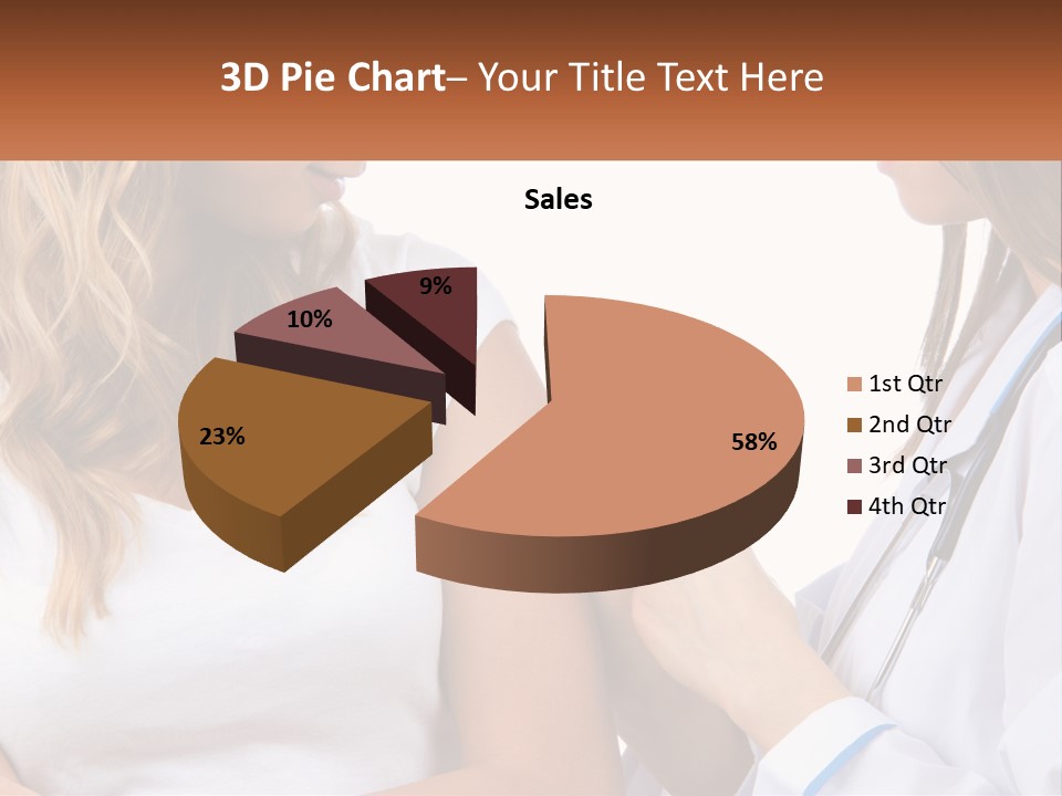 A Woman With A Stethoscope Is Talking To Another Woman PowerPoint Template