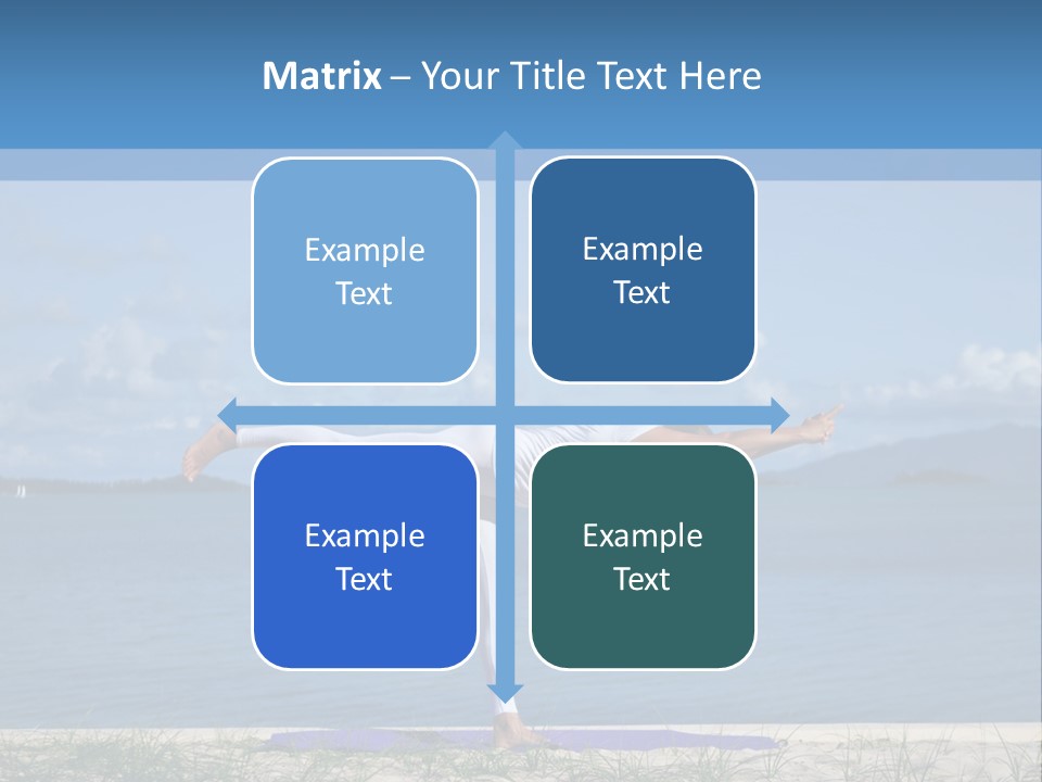 A Woman Doing A Yoga Pose On The Beach PowerPoint Template