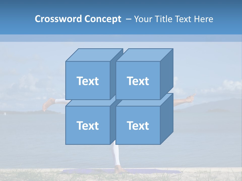 A Woman Doing A Yoga Pose On The Beach PowerPoint Template