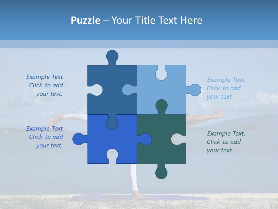 A Woman Doing A Yoga Pose On The Beach PowerPoint Template