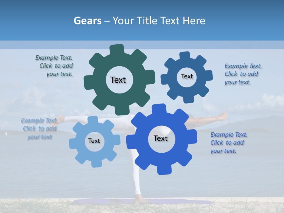 A Woman Doing A Yoga Pose On The Beach PowerPoint Template