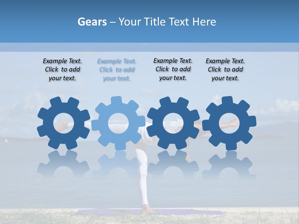 A Woman Doing A Yoga Pose On The Beach PowerPoint Template