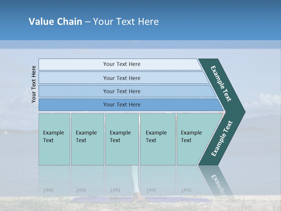 A Woman Doing A Yoga Pose On The Beach PowerPoint Template