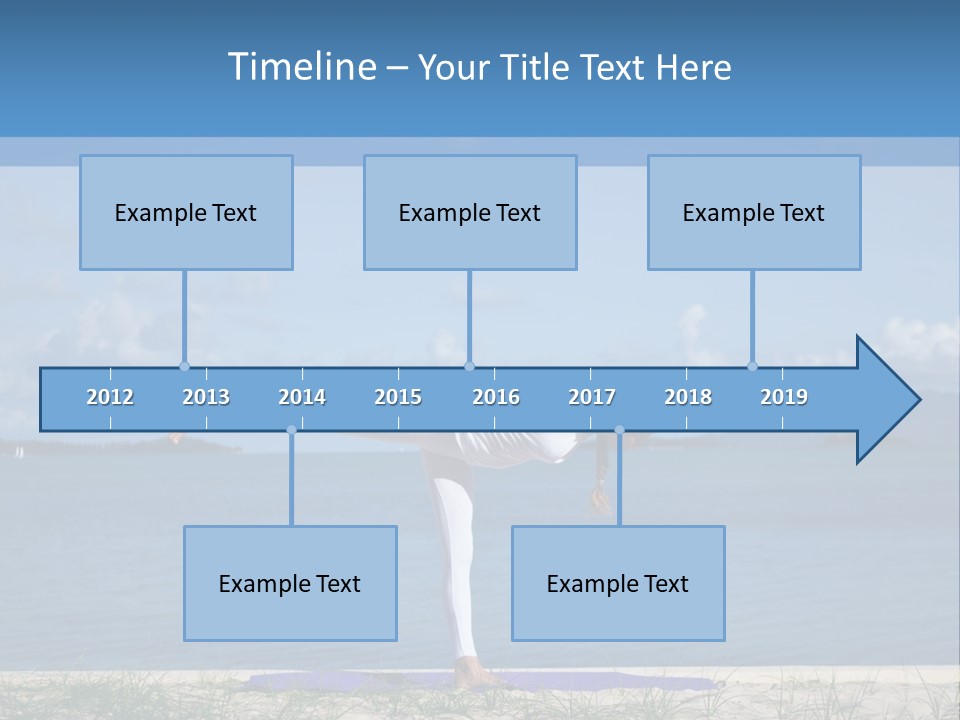 A Woman Doing A Yoga Pose On The Beach PowerPoint Template