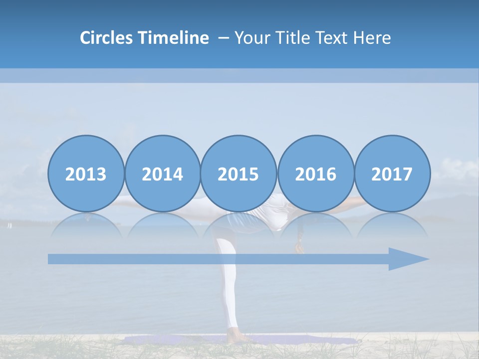 A Woman Doing A Yoga Pose On The Beach PowerPoint Template