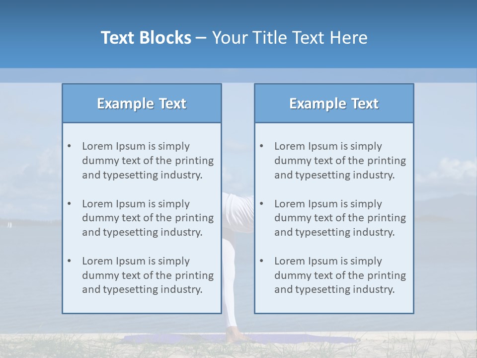 A Woman Doing A Yoga Pose On The Beach PowerPoint Template