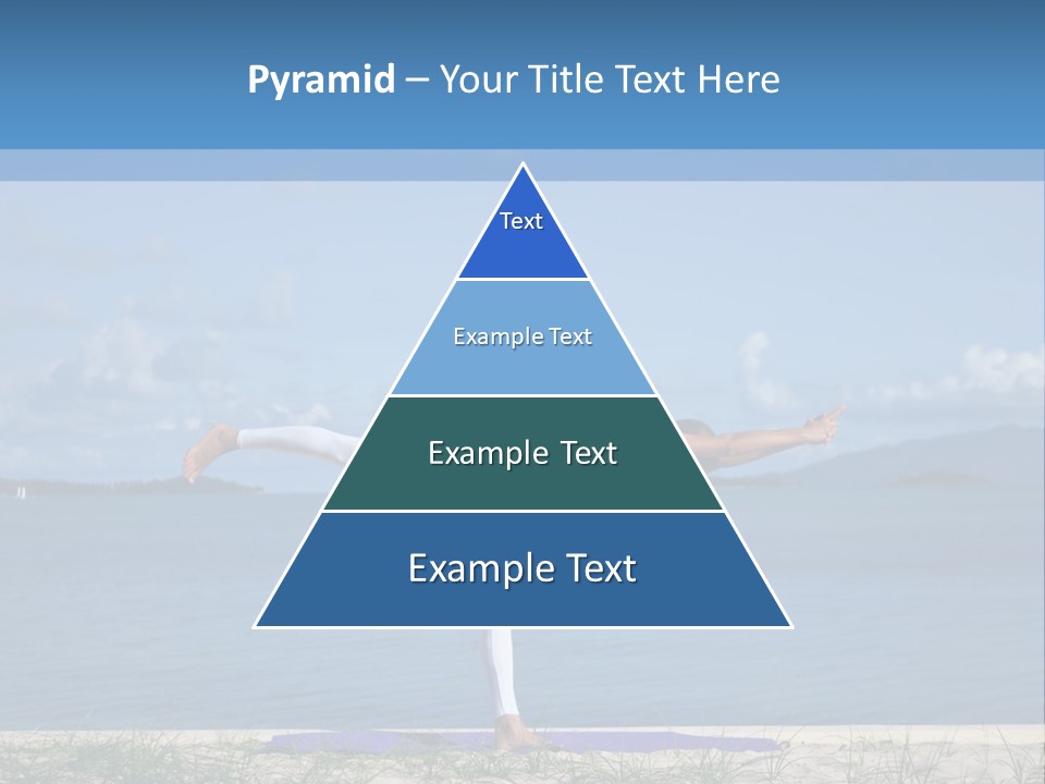 A Woman Doing A Yoga Pose On The Beach PowerPoint Template