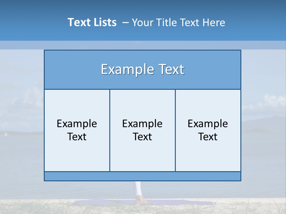 A Woman Doing A Yoga Pose On The Beach PowerPoint Template