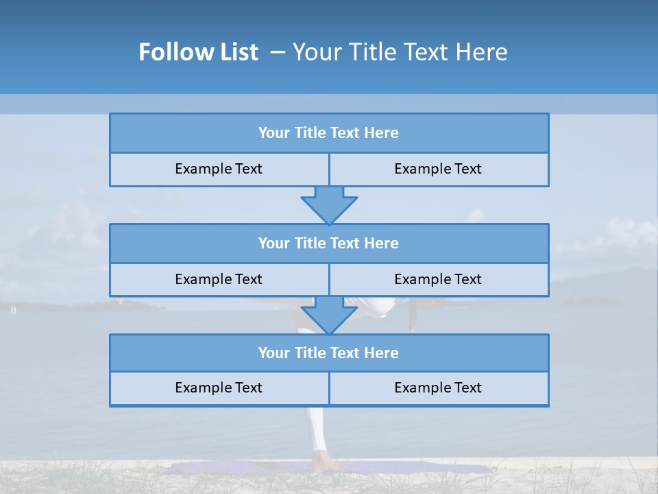 A Woman Doing A Yoga Pose On The Beach PowerPoint Template