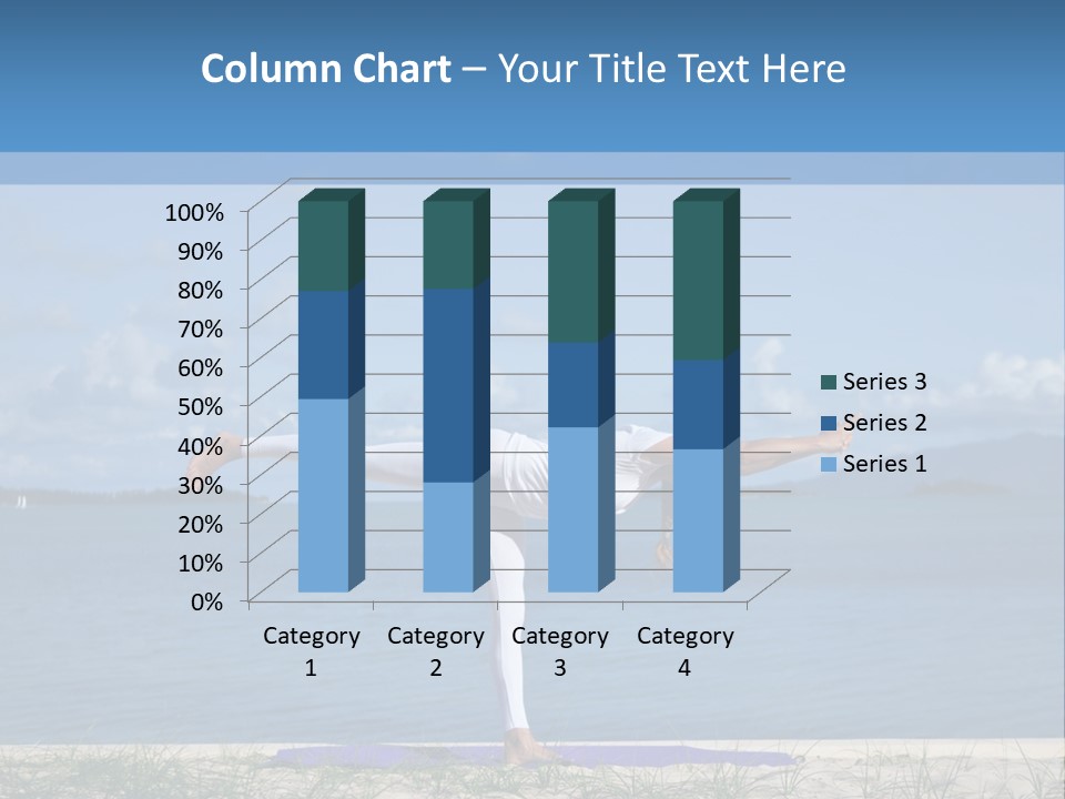 A Woman Doing A Yoga Pose On The Beach PowerPoint Template