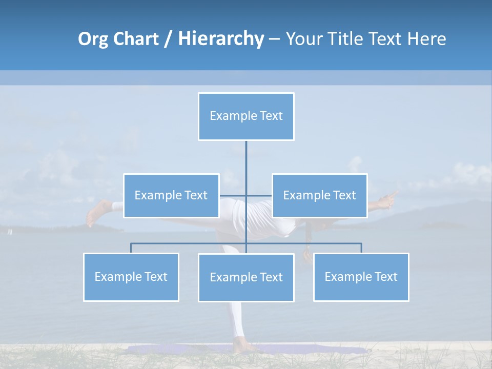 A Woman Doing A Yoga Pose On The Beach PowerPoint Template