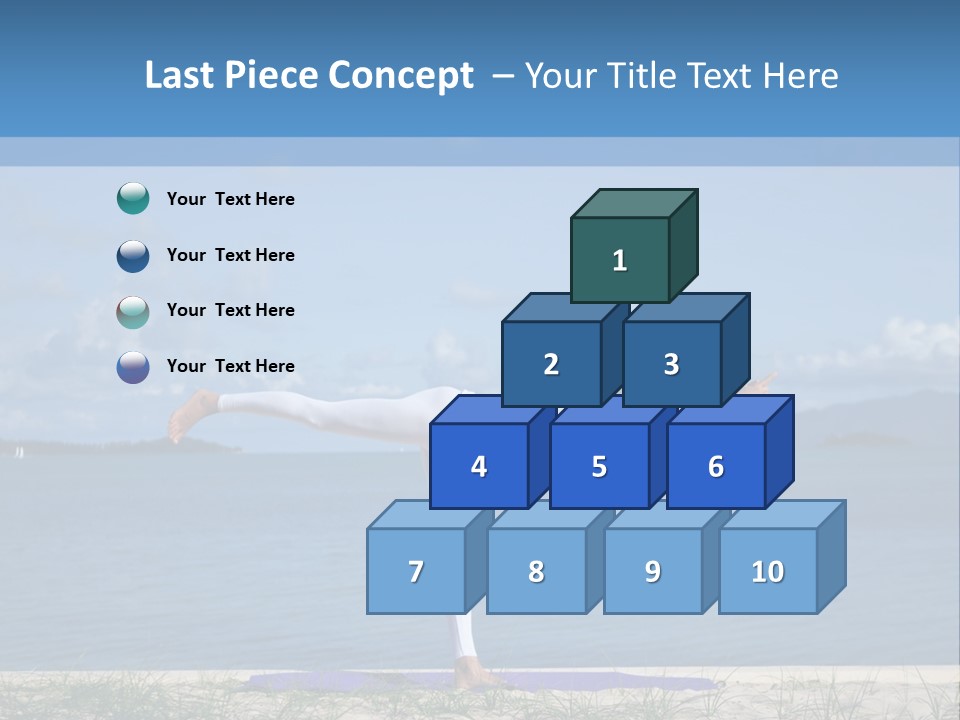 A Woman Doing A Yoga Pose On The Beach PowerPoint Template