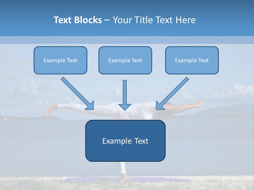 A Woman Doing A Yoga Pose On The Beach PowerPoint Template