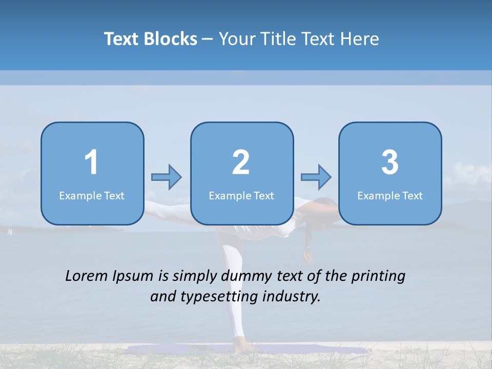 A Woman Doing A Yoga Pose On The Beach PowerPoint Template