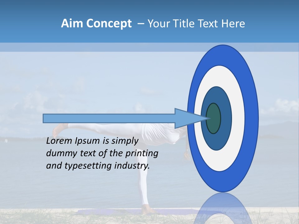 A Woman Doing A Yoga Pose On The Beach PowerPoint Template