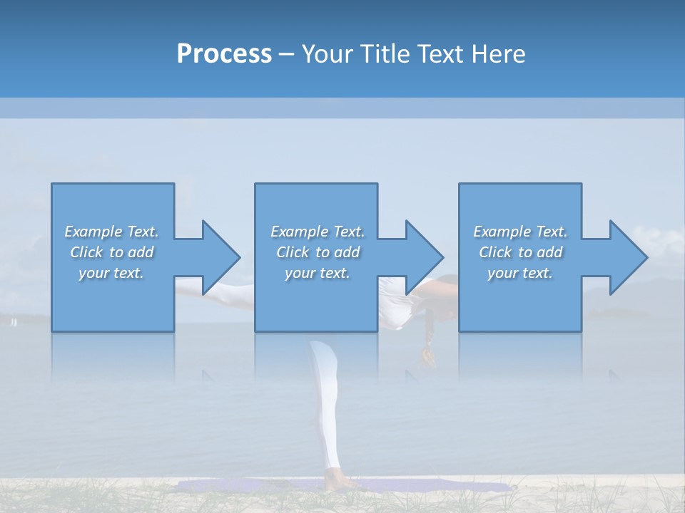 A Woman Doing A Yoga Pose On The Beach PowerPoint Template