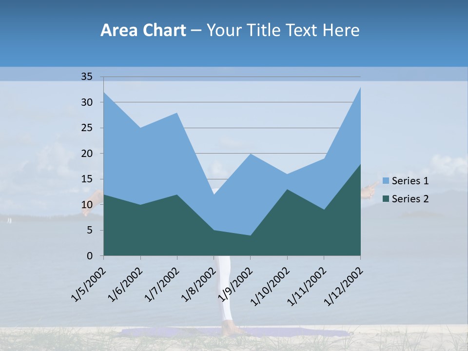 A Woman Doing A Yoga Pose On The Beach PowerPoint Template