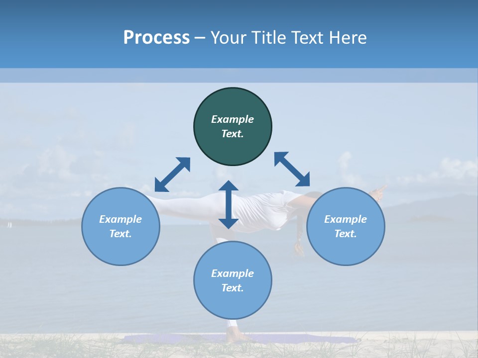 A Woman Doing A Yoga Pose On The Beach PowerPoint Template