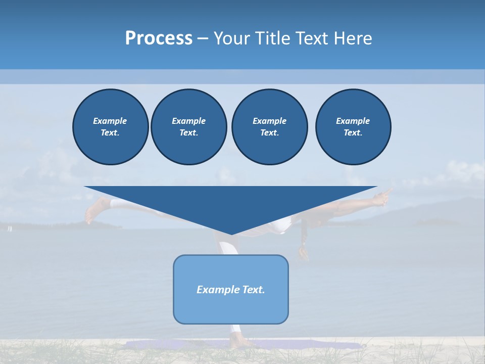 A Woman Doing A Yoga Pose On The Beach PowerPoint Template