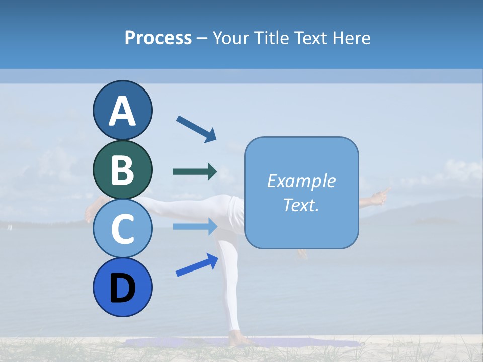 A Woman Doing A Yoga Pose On The Beach PowerPoint Template