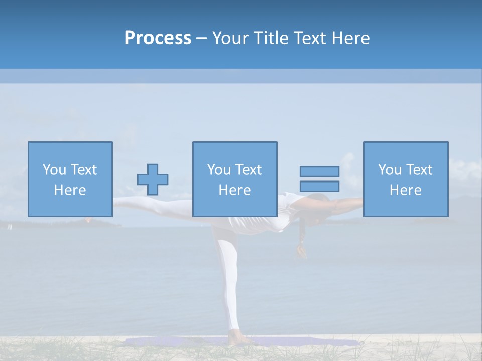 A Woman Doing A Yoga Pose On The Beach PowerPoint Template