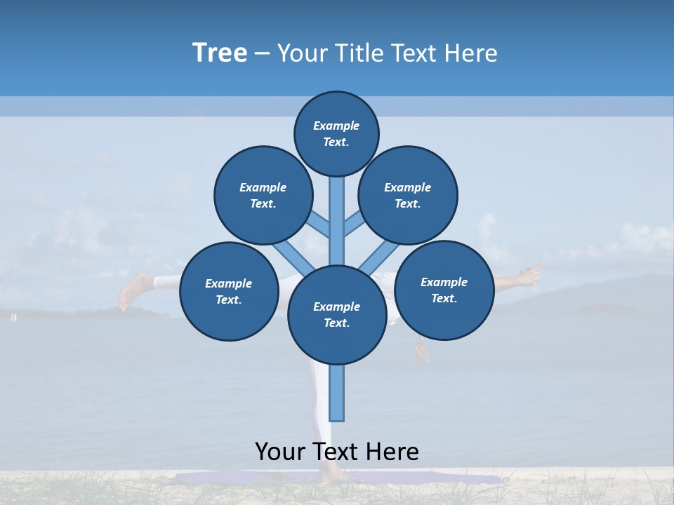 A Woman Doing A Yoga Pose On The Beach PowerPoint Template