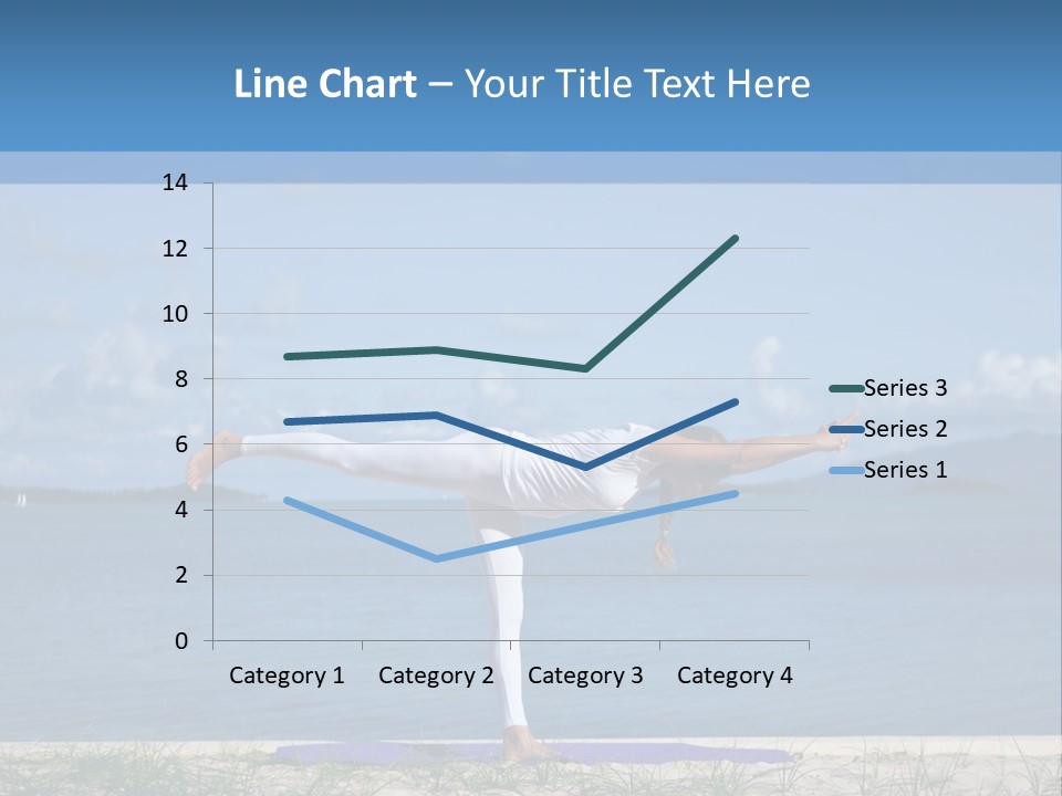 A Woman Doing A Yoga Pose On The Beach PowerPoint Template