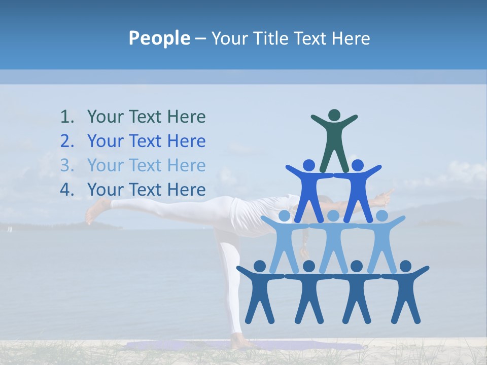 A Woman Doing A Yoga Pose On The Beach PowerPoint Template