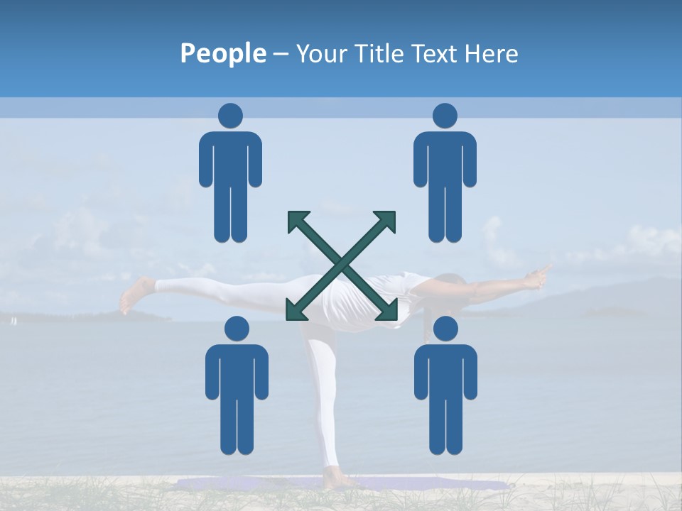 A Woman Doing A Yoga Pose On The Beach PowerPoint Template