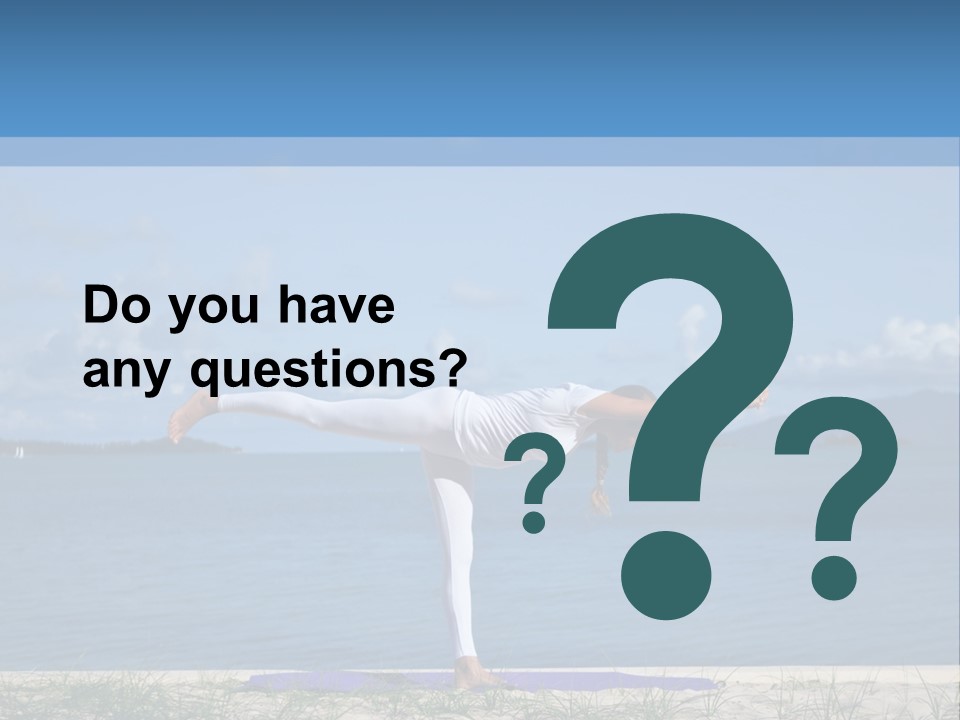 A Woman Doing A Yoga Pose On The Beach PowerPoint Template