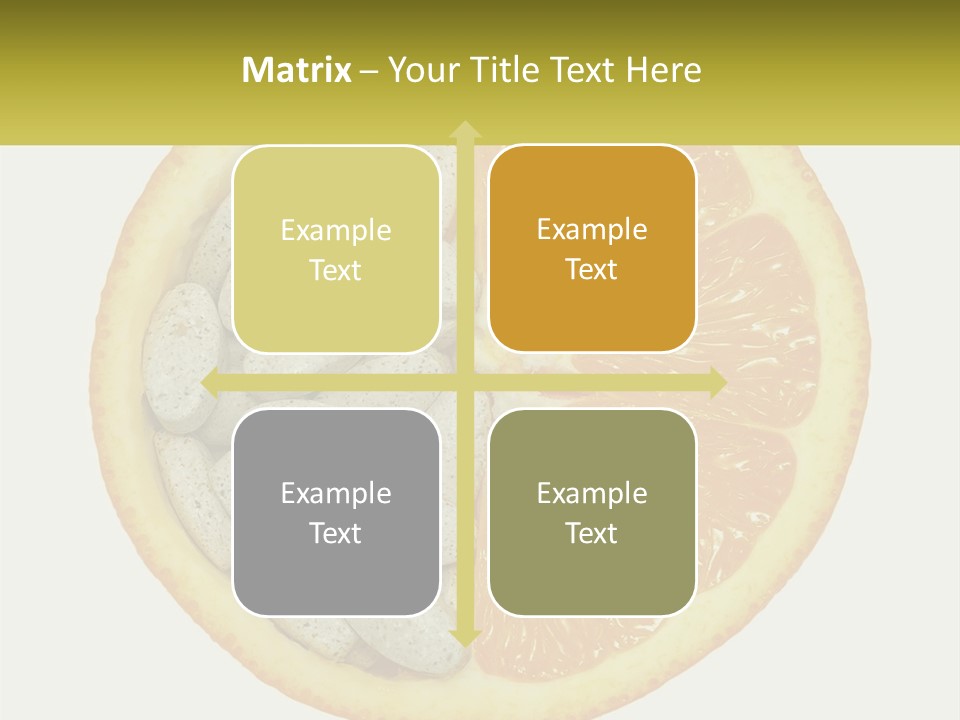 A Picture Of An Orange And Almonds On A White Background PowerPoint Template