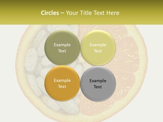 A Picture Of An Orange And Almonds On A White Background PowerPoint Template