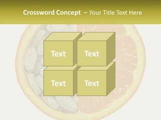 A Picture Of An Orange And Almonds On A White Background PowerPoint Template