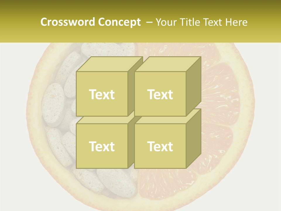 A Picture Of An Orange And Almonds On A White Background PowerPoint Template