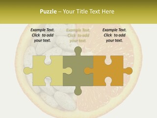 A Picture Of An Orange And Almonds On A White Background PowerPoint Template