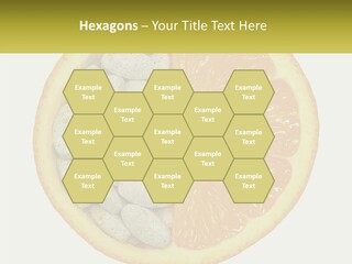 A Picture Of An Orange And Almonds On A White Background PowerPoint Template